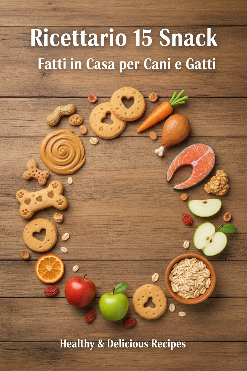 Ricettario 15 Snack Fatti in Casa per Cani e Gatti - Guida PDF